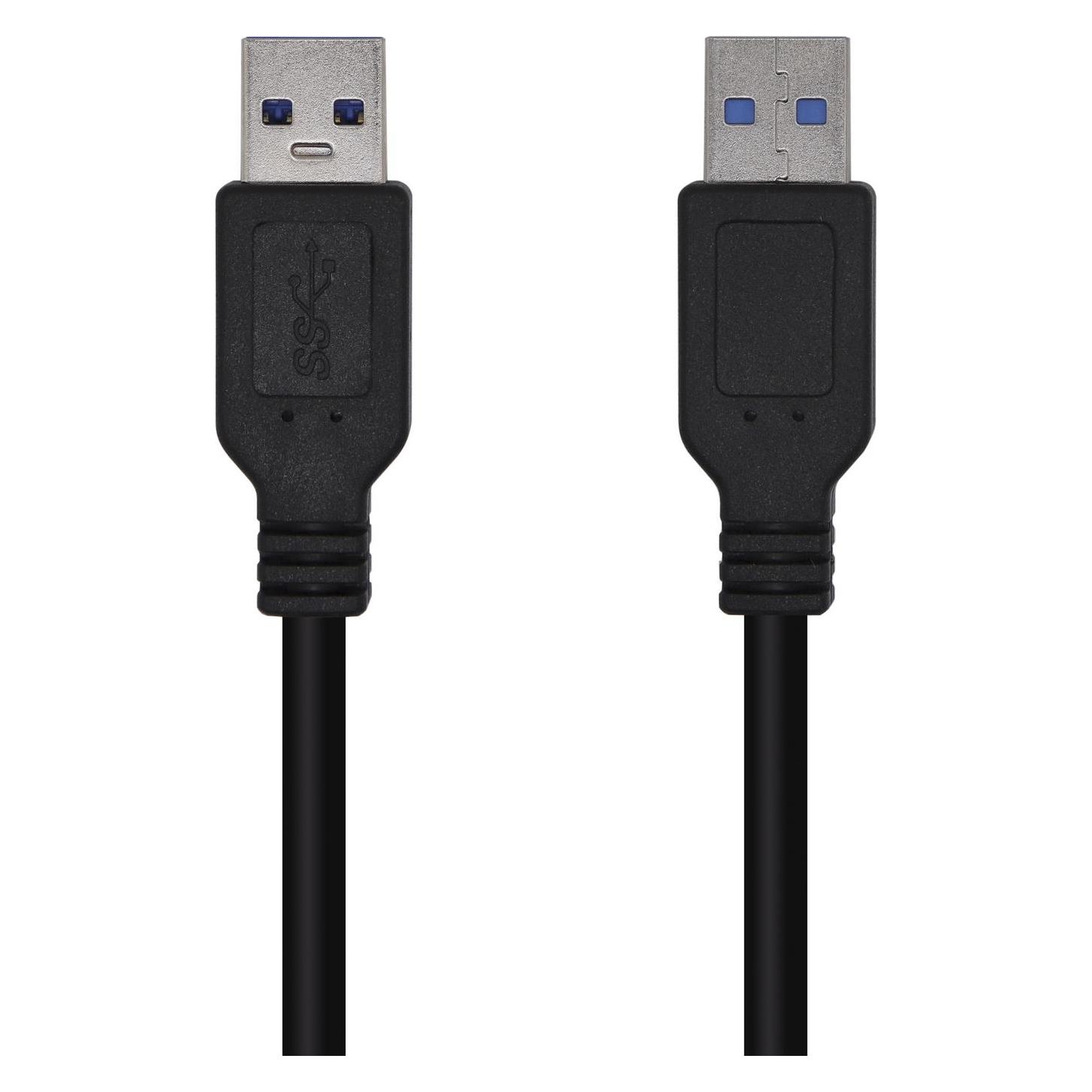Aisens CABLE USB 3.0 TIPO A/M-A/M NEGRO 2.0M (2 m, USB 3.2 Gen 1) (A105-0447)