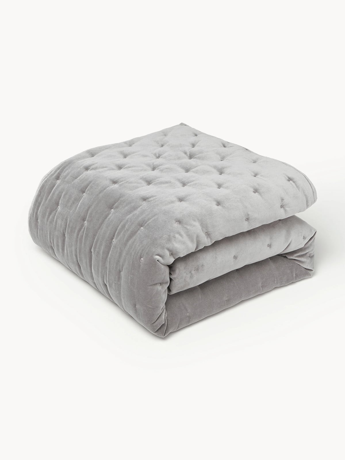 Westwing Collection Gewatteerde bedsprei Cheryl van fluweel