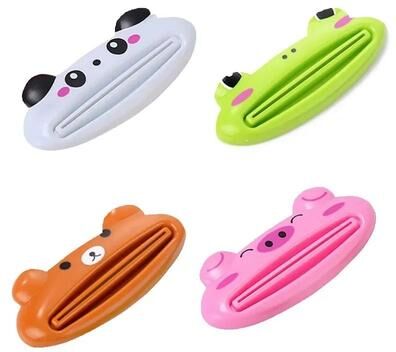 Uplift Picks Cute Animal Toothpaste Tube Squeezer And Rolling Holder mix Style (4 Pcs)