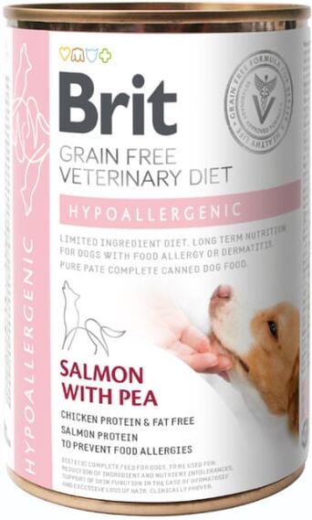 Brit Ração Veterinária Hipoalergênica de Salmão para Cães 6 uds x 400g