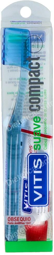Vitis pack vitis compact suave cepillo + anticaries 15ml