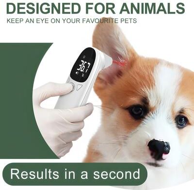 Happy Pet Pantry Veterinary Digital Thermometer For Pets & Livestock Fast Accurate Temperature Monitor Veterinary Digital Thermometer For Pets & Livestock Fast Accurate Temperature Monitor