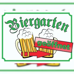 HB-Druck Biergarten rechts geöffnet Aufkleber A1 (594x841mm)