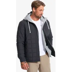 Grid Padded Overshirt Herren Black, Größe:4XL - Herren > Oberteile > Hemden - Schwarz