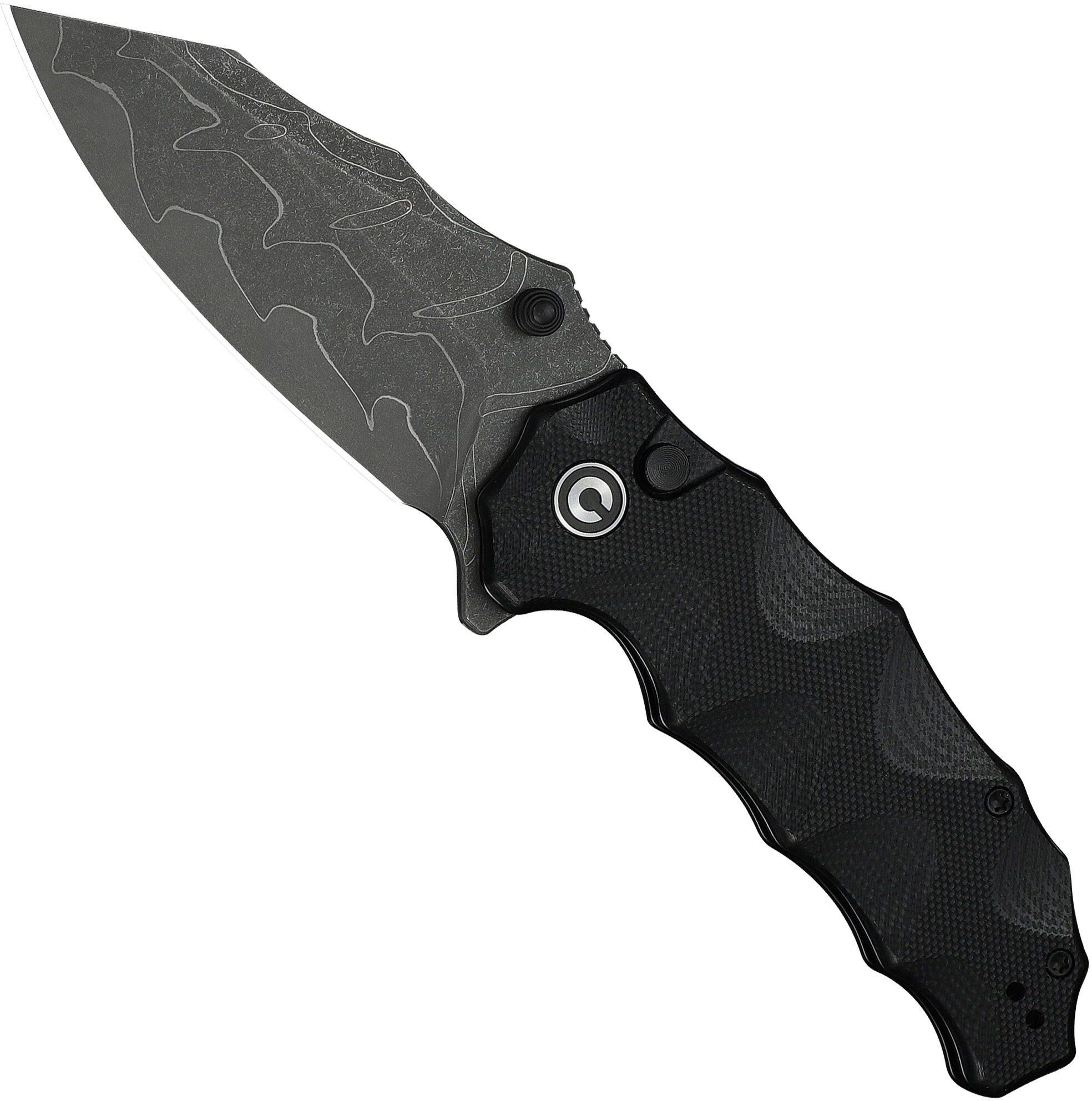 Civivi Natterjack C24028-DS1, Damascus, Milled Black G10, coltello da tasca