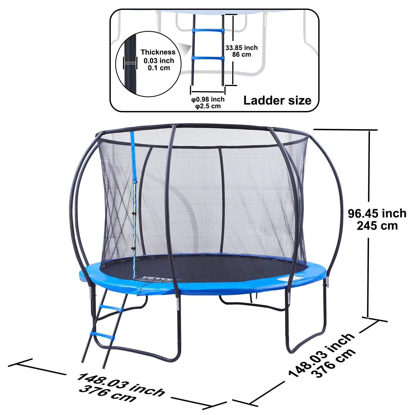 Trampoline - Hüpfgeräte - Trampoline mit Sicherheitsnetz - Gartentrampoline - 3 Meter Durchmesser - Robust