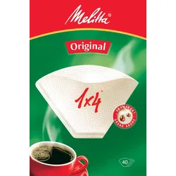 Melitta 6657291 Kaffeefilter Größe 1x4 / 40 Stück für Filterkaffeemaschine