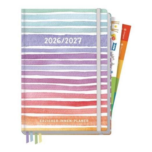 Häfft-Verlag GmbH Erzieher-Planer A5+ 26/27 (Color Stripe (A5, 1 Woche / 2 Seiten) (11158-2)