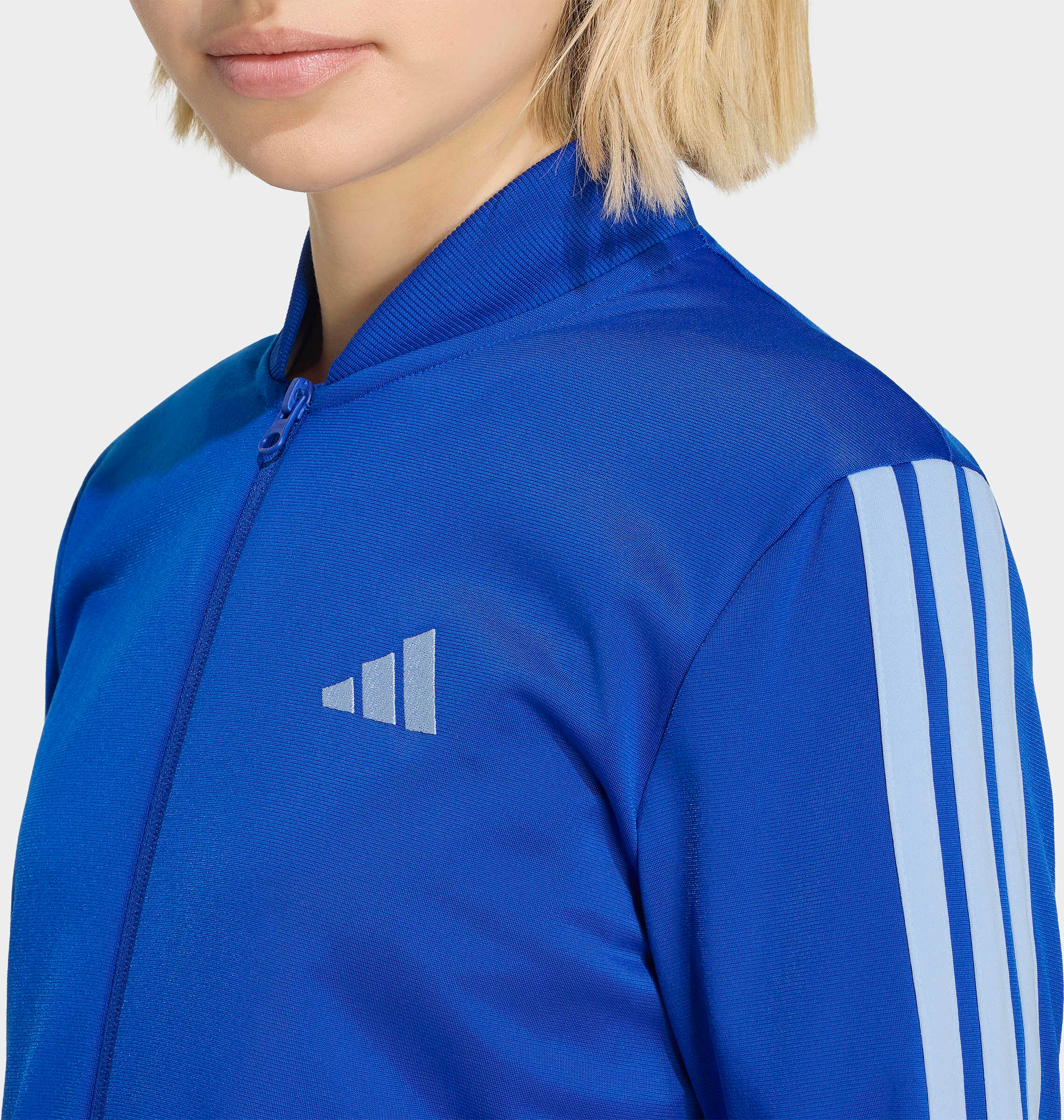 Trainingsanzug ADIDAS SPORTSWEAR "DAYREADY", Damen, Gr. M, blau (royal blau, glow blau), Obermaterial: 100% Polyester, Sportanzüge Trainingsanzug royal blau, glow blau M