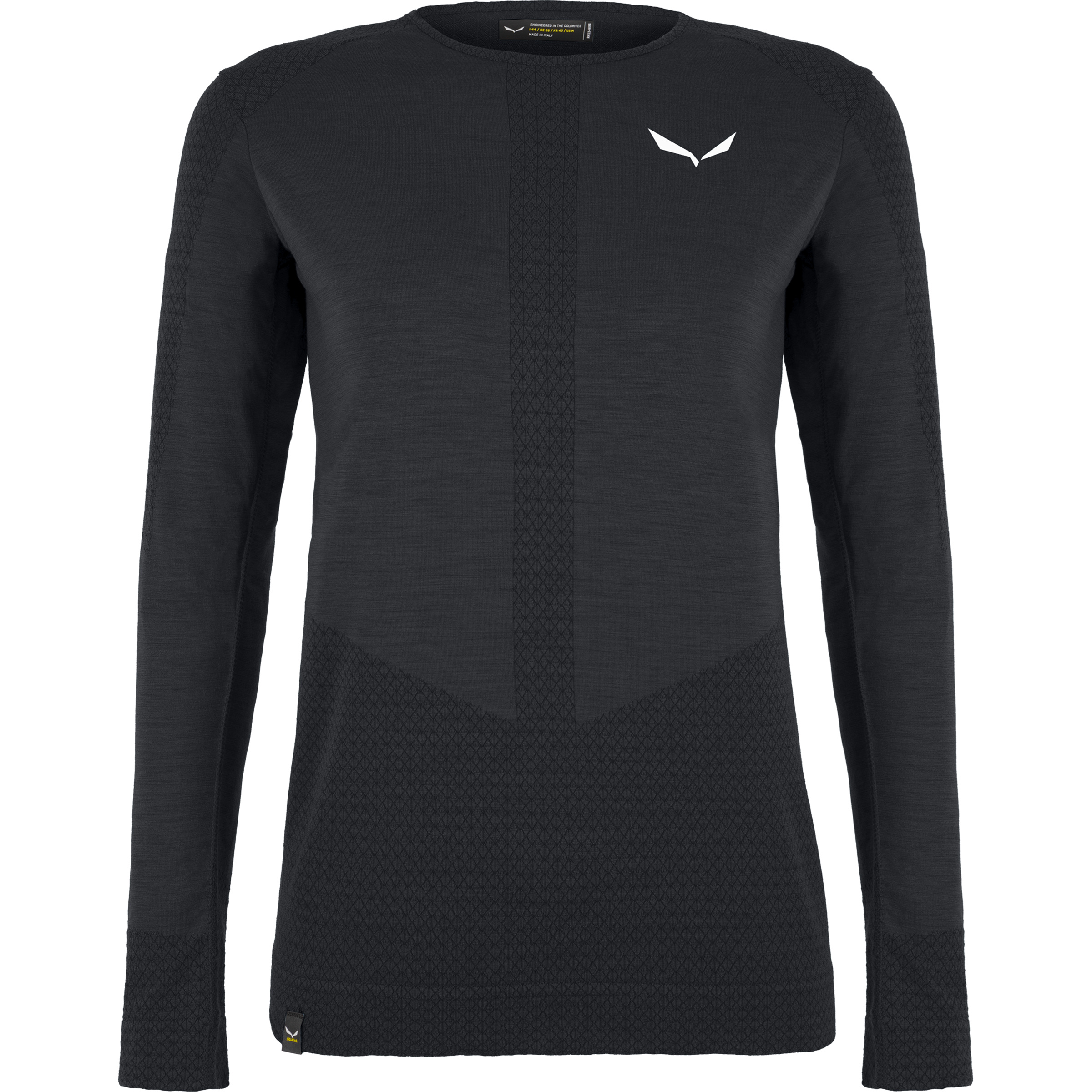 Salewa Zebru Responsive Damen Langarm Unterhemden schwarz Größe XS Trekking Hautfreundlich Merinowolle