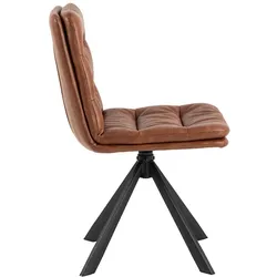 Ebuy24 Dean Esszimmerstuhl PU Kunstleder braun. 2er Set