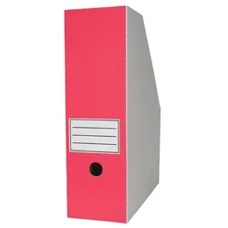 Top-Print Archiv-Stehsammler Wellpappe weiß/rot , DIN A4