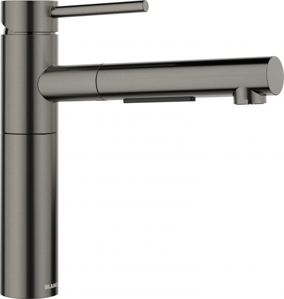 BLANCO ALTA-S II Küchenarmatur Wasserhahn Hochdruck satin dark steel Schlauchbrause