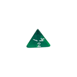 Halmakegel.com 4-seitiger Würfel - Tetraeder - W4 - transparent - grün 269361