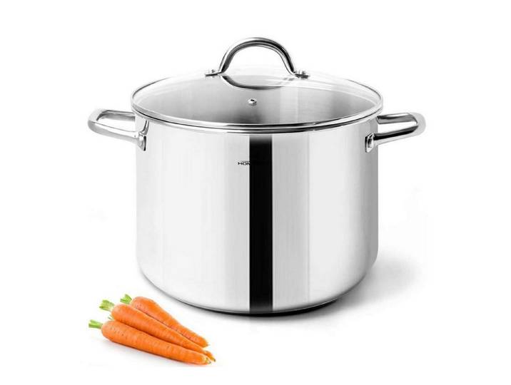 LuxusKollektion Suppentopf Suppentopf 7,6L 24,5cm Edelstahl nickelfrei