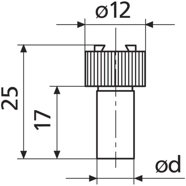 Helios-Preisser Tige de serrage pour capteur appareil de mesure à levier 4 mm h6 (0715903)