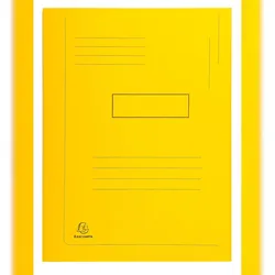 Exacompta 445009E 50x Aktenmappe mit Beschriftungsfeld und 2 Klappen aus Recyclingkarton 290g Forever, 24x32cm - Gelb