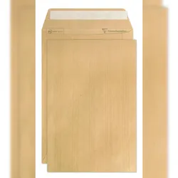 Clairefontaine 500x Versandtaschen haftklebend Kraft 162x229mm/C5 90g - Braun 7742C