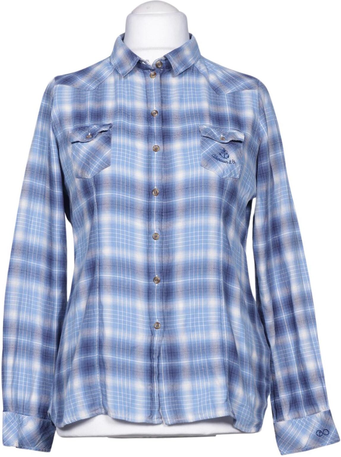 Adenauer & Co Damen Bluse, Hellblau, Gr. L, Baumwolle - Second Hand