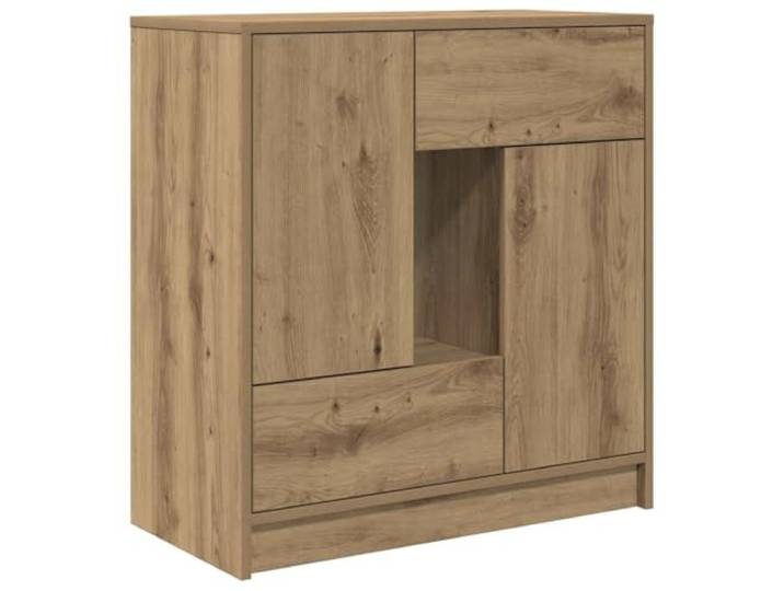 vidaXL Sideboard mit Schubladen und Türen Artisan-Eiche 70,5x34x74,5cm