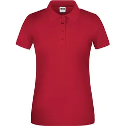 James & Nicholson Damen Bio Workwear Polo JN873 red XS