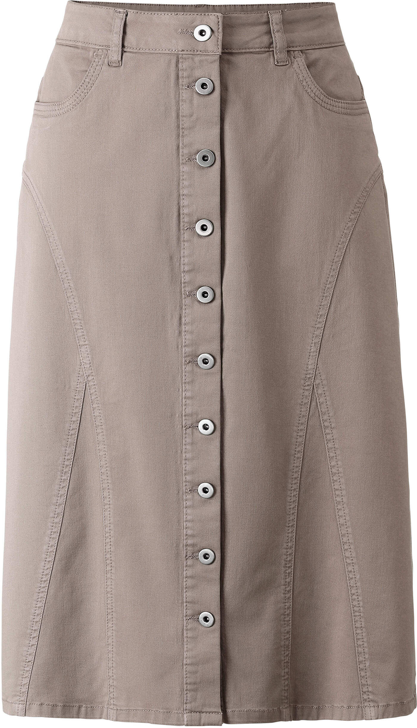 Jeansrock WITT "Jeans-Rock Jeansrock in Stretch-Qualität", Damen, Gr. 20, beige (taupe), Modisch, Röcke Jeansrock