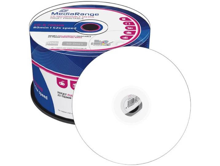 CD-R 700MB 52x printable, 100er-Spindel