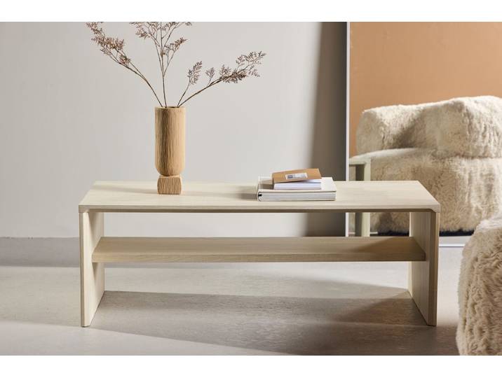 Couchtisch Melana - mit integriertem Regal - Beige - Luxusbetten24