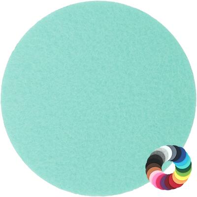 BIASTO - Premium Filz Untersetzer - rund 10cm - Farbe: pastell-türkis (HF041). Design Glas-Untersetzer für Getränke, Tisch, Bar, Tasse, Vase