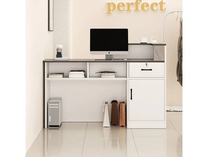 Comptoir De réception De caissier De luxe personnalisé bureau Simple petit bureau De réception Salon De beauté Escritorio De réception meubles