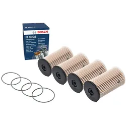 4x Kraftstofffilter BOSCH 1 457 070 008 für Seat VW Skoda Audi Leon Caddy III Eos