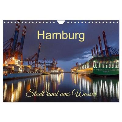 Hamburg - Stadt rund ums Wasser (Wandkalender 2027 DIN A4 quer), CALVENDO Monatskalender