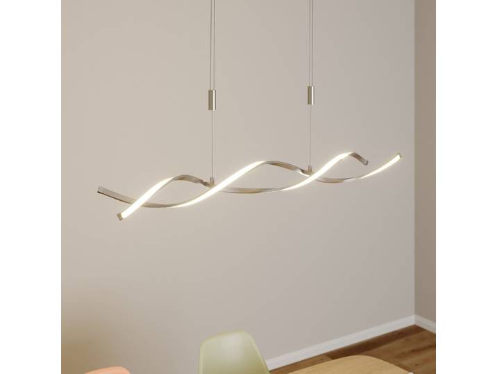 Auron Pendelleuchte Nickel/White - Lindby - Wohnzimmer - Modern - Kunststoff - Einflammig
