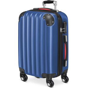 Monzana Koffer Baseline blau, Hartschale, 4 Rollen, 34 Liter, 34 x 50 x 20cm