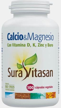 SURA VITASAN CALCIO&MAGNESIO VIT D,K, ZINCO E BORO 100 CAPSULAS