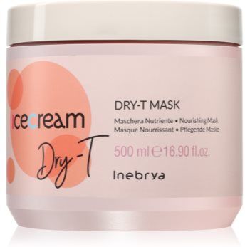 Inebrya Ice Cream Dry-T Mask máscara nutritiva para cabelo seco e cansado 500 ml. Ice Cream Dry-T Mask