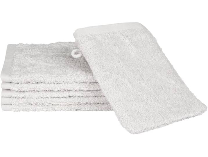 Waschhandschuh ROSS Premium , silber, B:16cm L:22cm, Frottier, Handtücher, Waschhandschuh, 100% Baumwolle