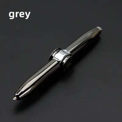 Perfect Picks Market Multifunctional LED Gyro Pen Spinner Fidget Stress Relief Toy & Ballpoint Pen Gift 1pcs Gray
