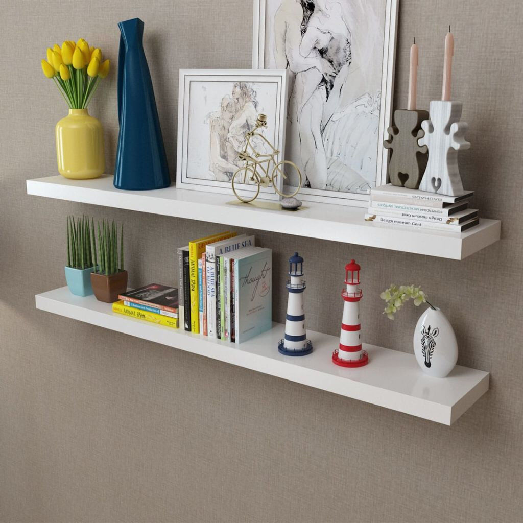 Zipcode Design Yesenia Wall Shelves Display Hanging Shelf Storage White 120 cm W
