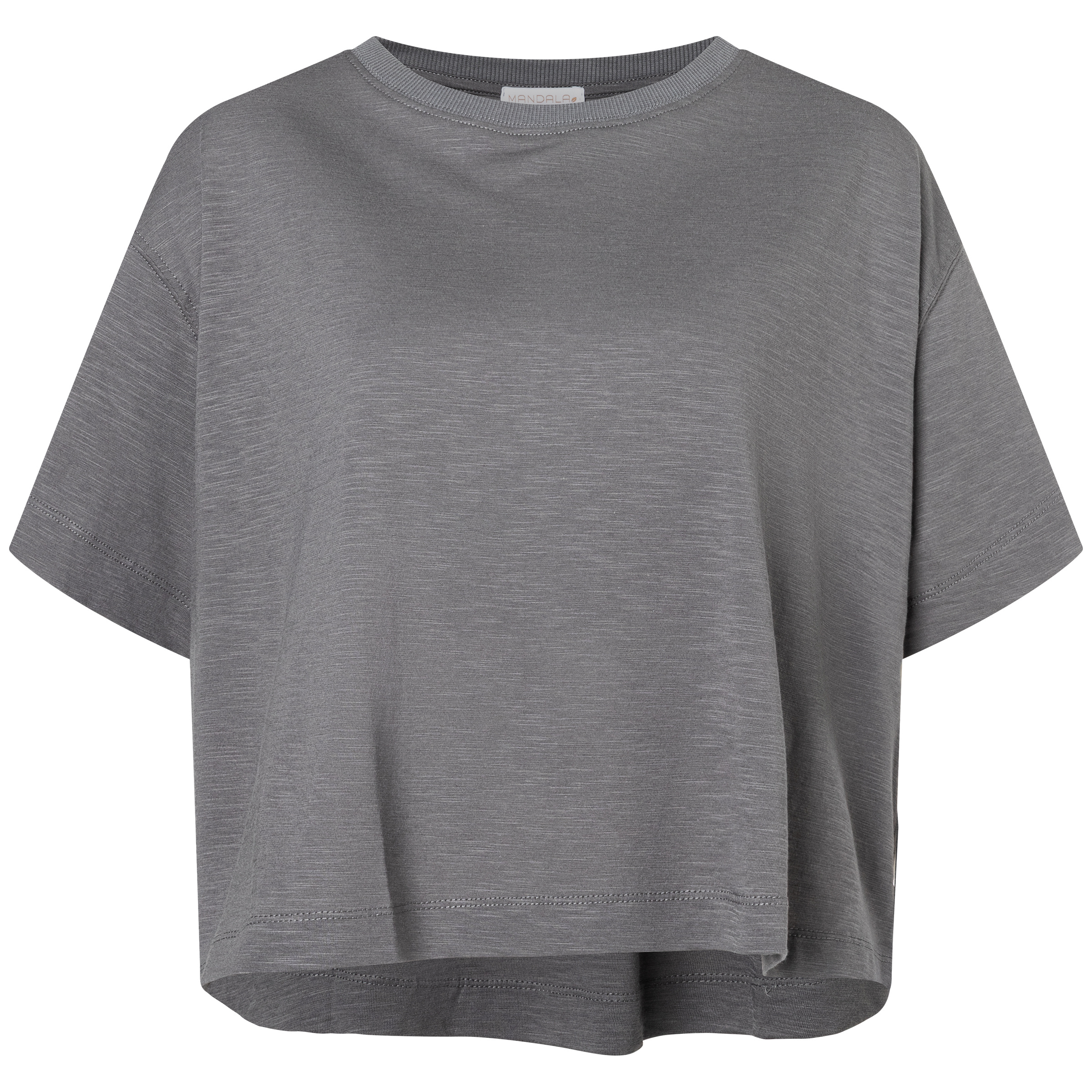 Mandala Boxy Damen T-Shirts grau Größe XS Yoga | Lifestyle Hautfreundlich