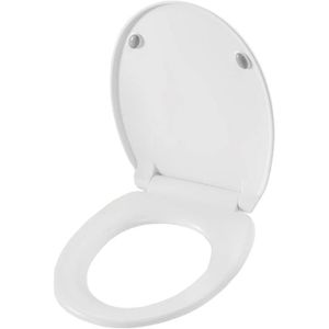 Wilford&Sons WC-Sitz PREMIUM, oval, aus Duroplast, mit Absenkautomatik & Edelstahlscharnier, abnehmbar, weiß