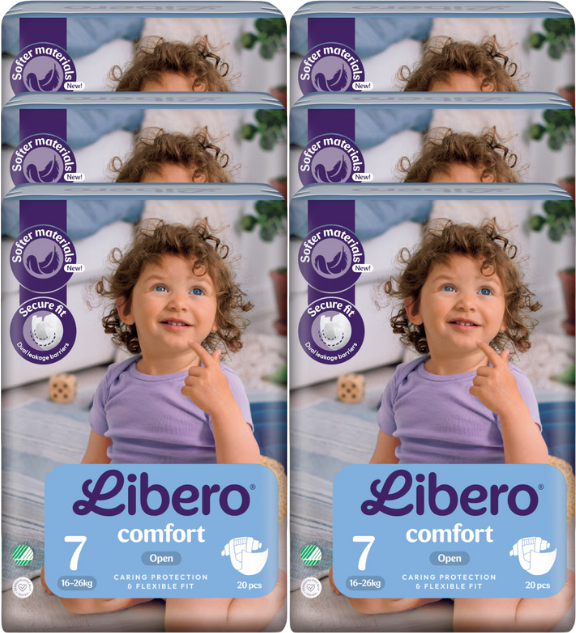 Libero Comfort 7 20 Fraldas Pack 6 unidades