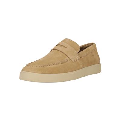 Slipper CLARKS "Lockford Easy", Herren, Gr. 42, camelfarben, Schuhe Slipper, mit charakteristisch geformtem Fußbett