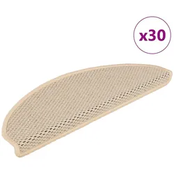 vidaXL Stufenmatten Selbstklebend Sisal-Optik 30Stk. 65x21x4cm