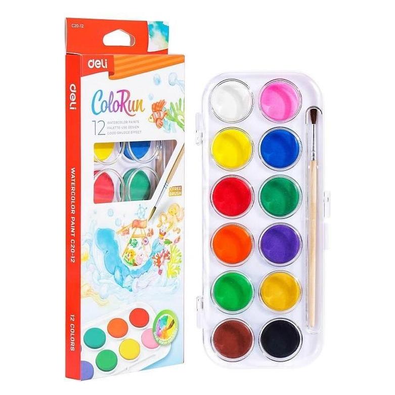 Deli ColoRun Aquarellfarben 12 Farben (54616262)