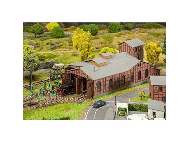 FALLER FA 222113 Depot Engine Shed N Scale Building Kit Spoorweg BW-set, locomograaf, niet gespecificeerd, groot
