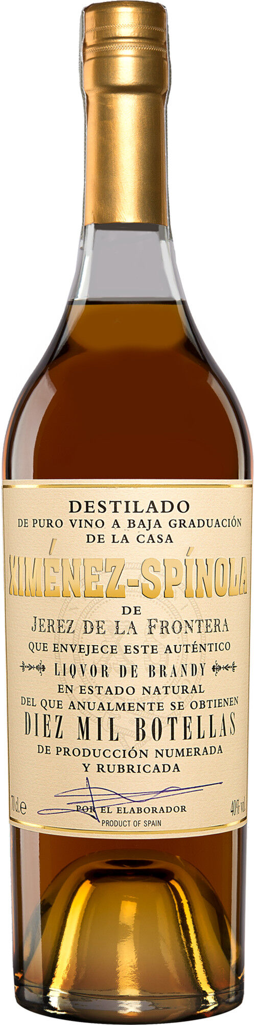Ximénez-Spinola Brandy Likör »Criaderas Diez Mill Bottellas« - 0,7 L 40% Vol. aus Spanien