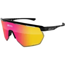 Scicon, Unisex, Sportbrille, Aerowing SCNPP black gloss (Black Gloss, multimirror red), Schwarz, Mehrfarbig