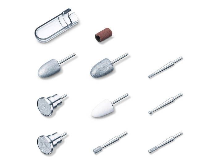 Beurer Maniküreset, Edelstahlfarben, Metall, 10-teilig, 3x7.6x11.5 cm, Freizeit & Co, Wellness & Gesundheit, Körperpflege