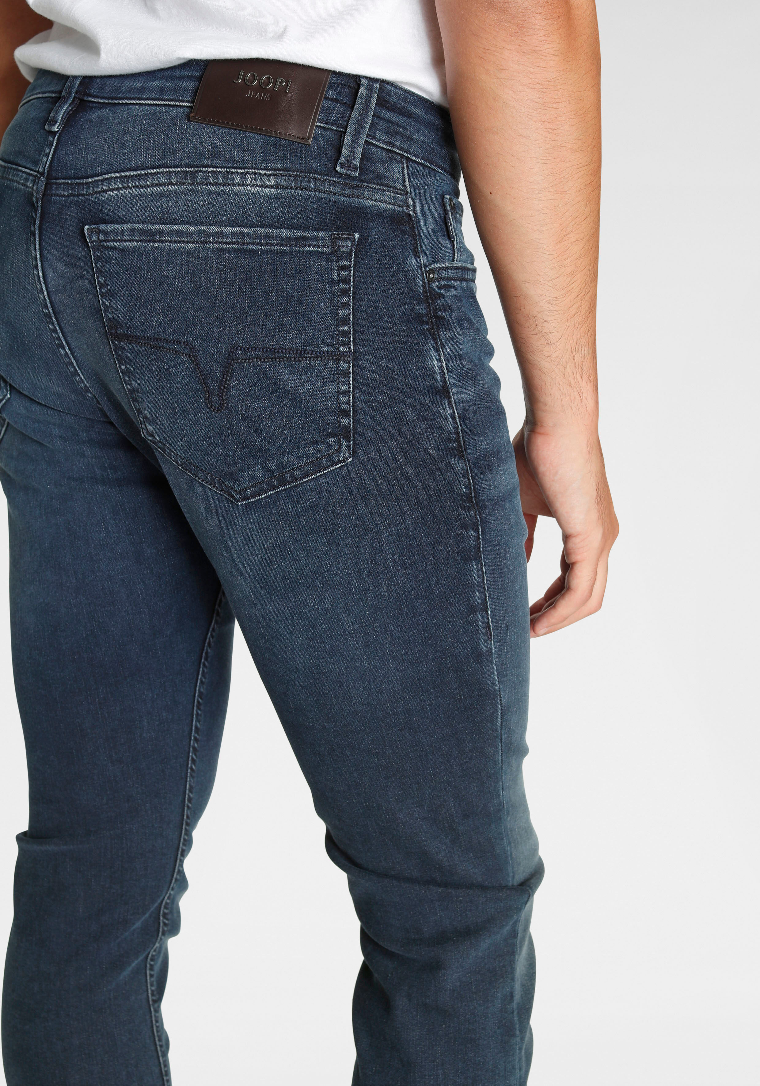 5-Pocket-Jeans JOOP JEANS "Stephen", Herren, Gr. 32, Länge 32, blau (navy used), Jeans, Obermaterial: 82% Baumwolle, 16% Polyester, 2% Elasthan, slim fit lang, Jeans 5-Pocket-Jeans navy used 32, Länge 32